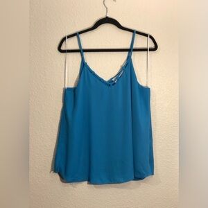 NWT Bright Blue Chiffon Tank